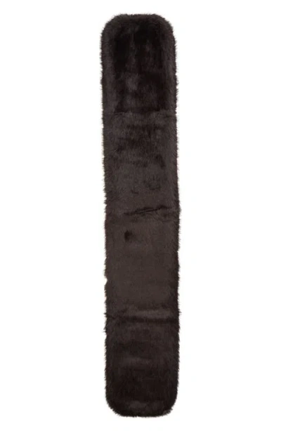 Totême Toteme Faux Fur Scarf In Beaver Brown