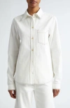 Totême Tumbled Organic Cotton Shirt In White
