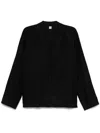 Totême Monogram Flannel Shirt In Black