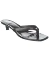 Totême Toteme Black Thong Sandal With Heel In Leather Women In Black
