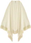 Totême Toteme Fringed Crepe De Chine Scarf In White