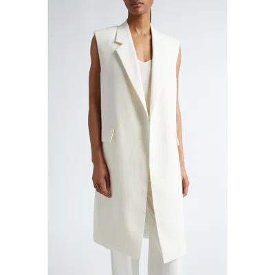 Totême Sleeveless Grain De Poudre Coat Off White