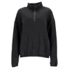 Totême Toteme Half Zip Pullover Sweater In Black Cotton In Black