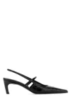 Totême The Sharp 50 Patent-leather Slingback Pumps In Black