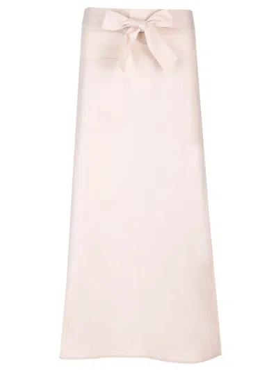 Totême High Waisted Midi Skirt In Pink