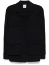 Totême Felted Shirt Jacket In Navy