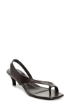 Totême Toteme Leather Heel Thong Sandals In Black