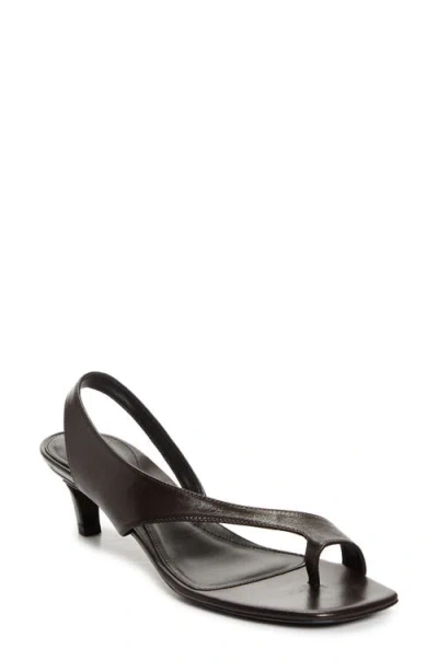 Totême Toteme Kitten Heel Slingback Sandal In Pepper