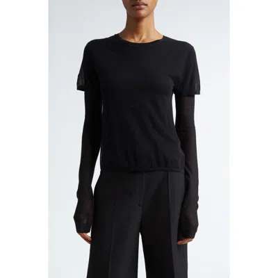 Totême Toteme Layered T-shirt In Black