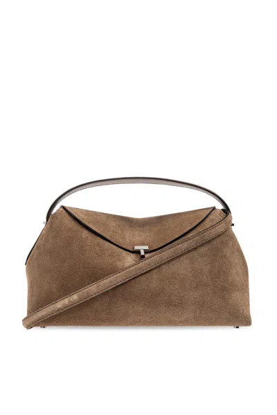Totême Toteme Leather Bag T-lock In Tobacco