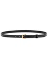 Totême Toteme Leather Thin Belt In Black