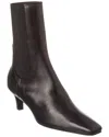 Totême The Mid Heel Calfskin Ankle Boots In Black