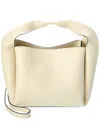 Totême Leather Bucket Bag In White