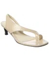 Totême Beige Naplack Leather Thong Heeled Sandals In White