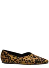 Totême Toteme Woman Ballet Flats Camel Size 8 Leather In Leopard