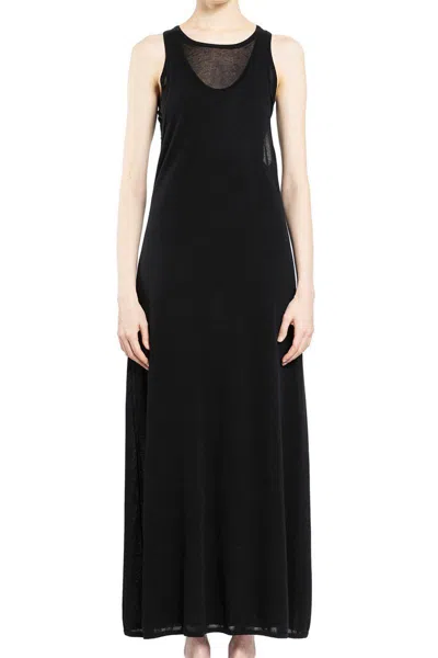 Totême Toteme Women Layered Knit Tank Long Dress In Black