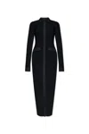 Totême Womens Button-down Knitted Shirt Maxi Dress Black