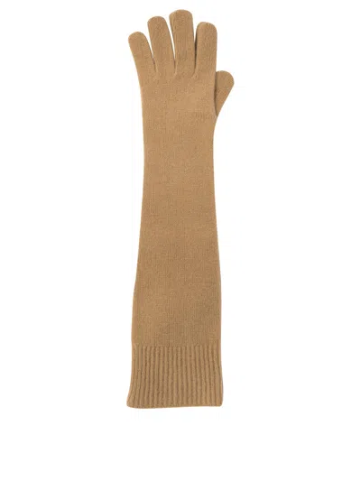 Totême Toteme Long Knit Gloves In Beige