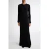 Totême Draped Asymmetric Midi Dress In Black