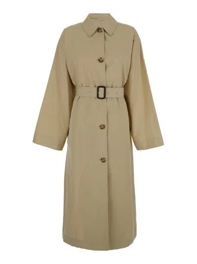 Totême Tumbled Cotton Silk Trench In Brown