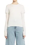 Totême Layered Knitted Cashmere And Silk-blend Top In Off-white