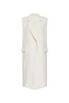 Totême Sleeveless Grain De Poudre Coat Off White In White