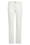 Totême Classic High Rise Straight Denim Jeans In White