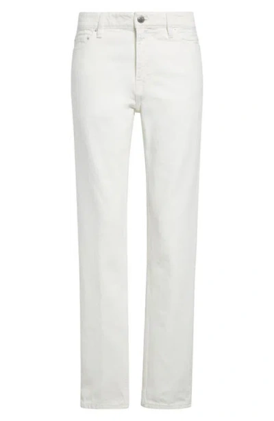 Totême Classic High Rise Straight Denim Jeans In White