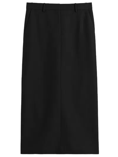 TOTÊME TOTEME LOW-WAIST STRAIGHT SKIRT BLACK