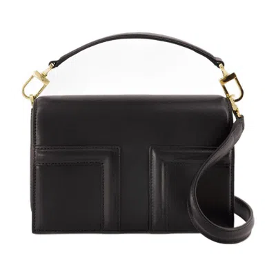 Totême Toteme Mini-t Flap Bag In Black