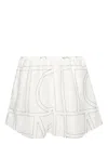 TOTÊME TOTEME MONOGRAM COTTON BLEND PAJAMA SHORTS