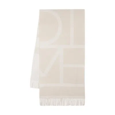 TOTÊME TOTEME MONOGRAM JACQUARD SCARF