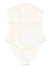 Totême Toteme Women Monogram Swimsuit In Beige