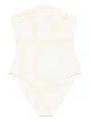 Totême Toteme Women Monogram Swimsuit In Beige