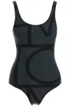 Totême Toteme Monogram Swimsuit In Black