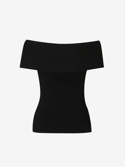 Totême Fine-knit Top In Black