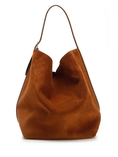 Totême Open Top Tote Bag In Brown