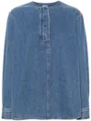 Totême Toteme Woman Denim Shirt Blue Size 6 Organic Cotton In Blue