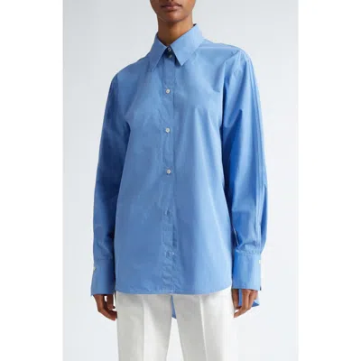 TOTÊME TOTEME OVERSIZE ORGANIC COTTON POPLIN BUTTON-UP SHIRT