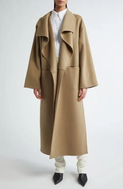 TOTÊME TOTEME OVERSIZE SIGNATURE TWO-TONE WOOL & CASHMERE COAT