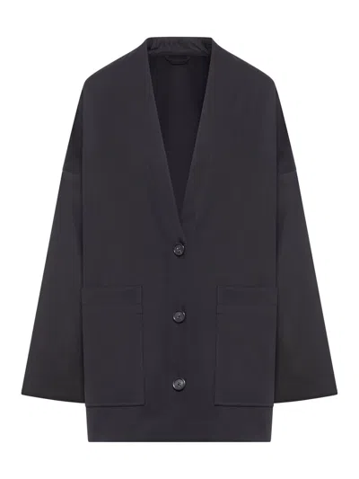 Totême Oversized Cotton Cardigan In Black