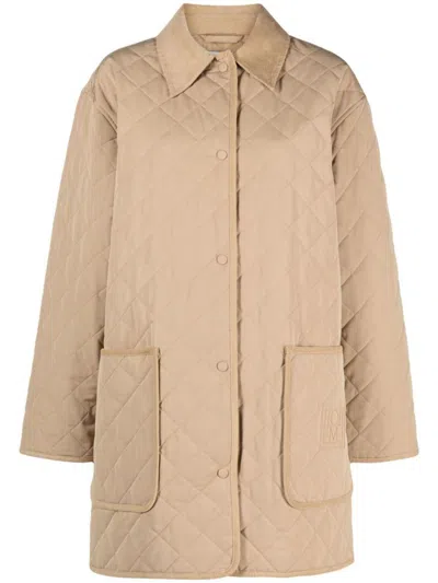 Totême Toteme Oversizied Quilted Jacket In Beige