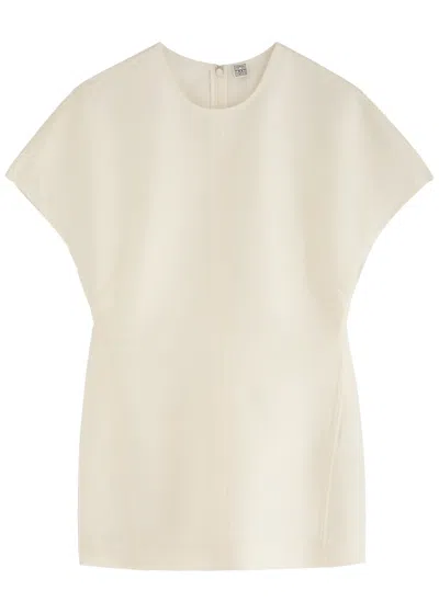 Totême Toteme Panelled Wool-blend Top In Cream