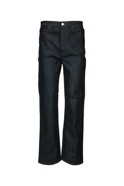 Totême Navy Twisted Seam Jeans In Raw