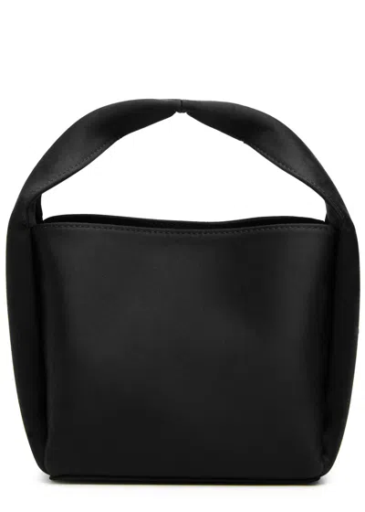 Totême Toteme Petite Satin Bucket Bag In Black