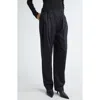 Totême Tailored Pinstriped Trousers In Navy