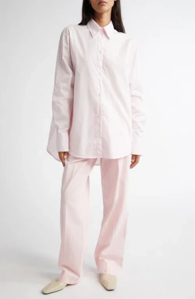 Totême Toteme Pleated Straight Leg Trousers In Blossom
