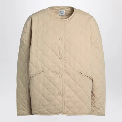 Totême Toteme Quilted Jacket In Desert Colour Women In Cream