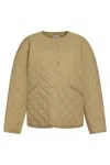 Totême Toteme Women Beige Organic Cotton Quilted Jacket In Beige