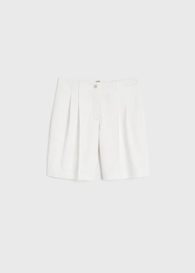 Totême Toteme Relaxed Cotton Shorts In White